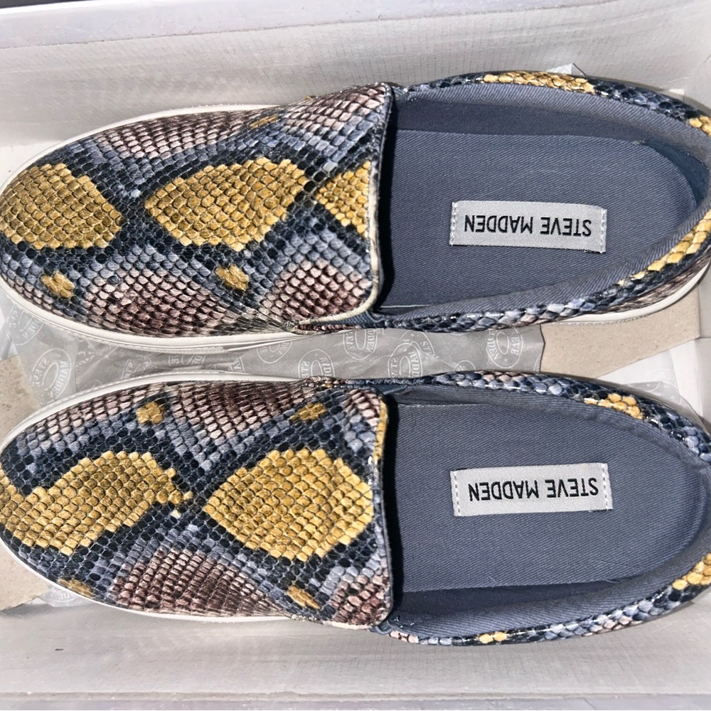 Steve Madden Snake Print Slip-On Shoes